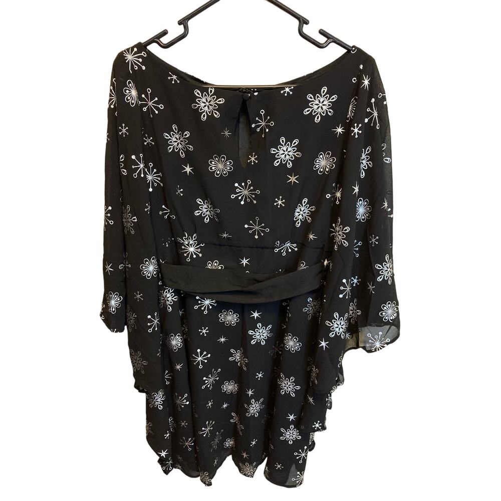 Smak Parlor Lightweight Flowy Snowflake Midi Dress Size Large